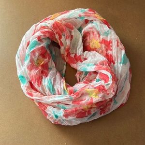 Pink Flower Infinity Scarf